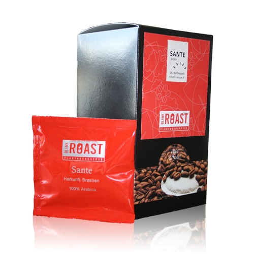 Kaffeepads Cafe Creme "Sante" im Dispenser
