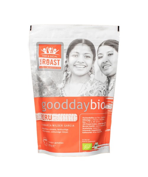 "gooddaybio Peru" Cafe Creme Fair & Social Kaffee