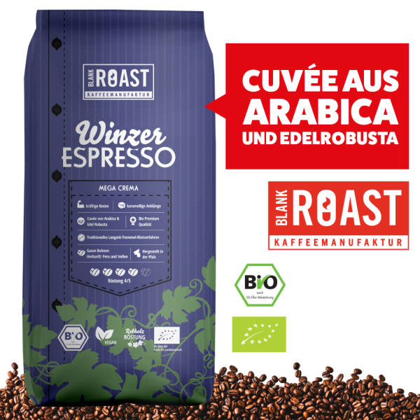 Winzer Espresso Cuvée aus Arabica und Edelrobusta
